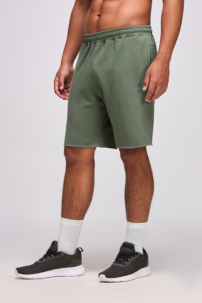 WarmFlow Fleece Shorts (Green) - Image 2