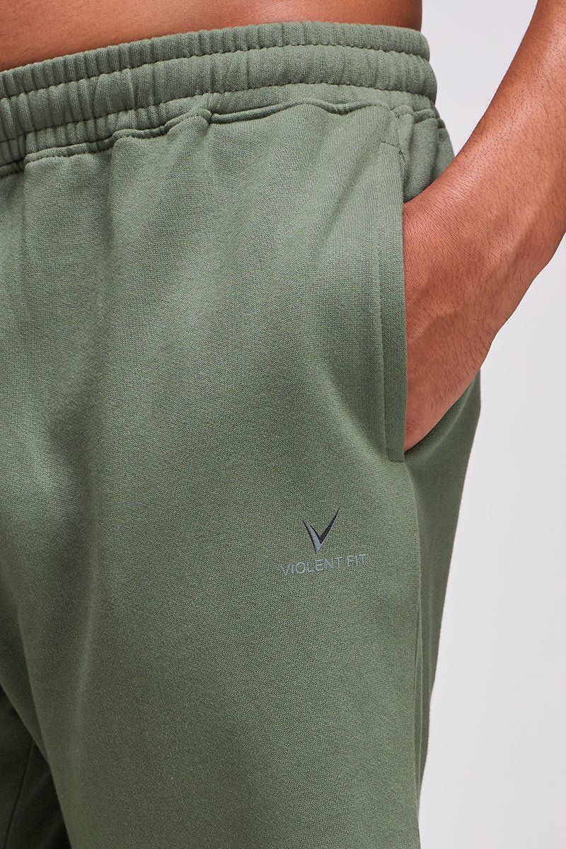 WarmFlow Fleece Shorts (Green) - Image 3
