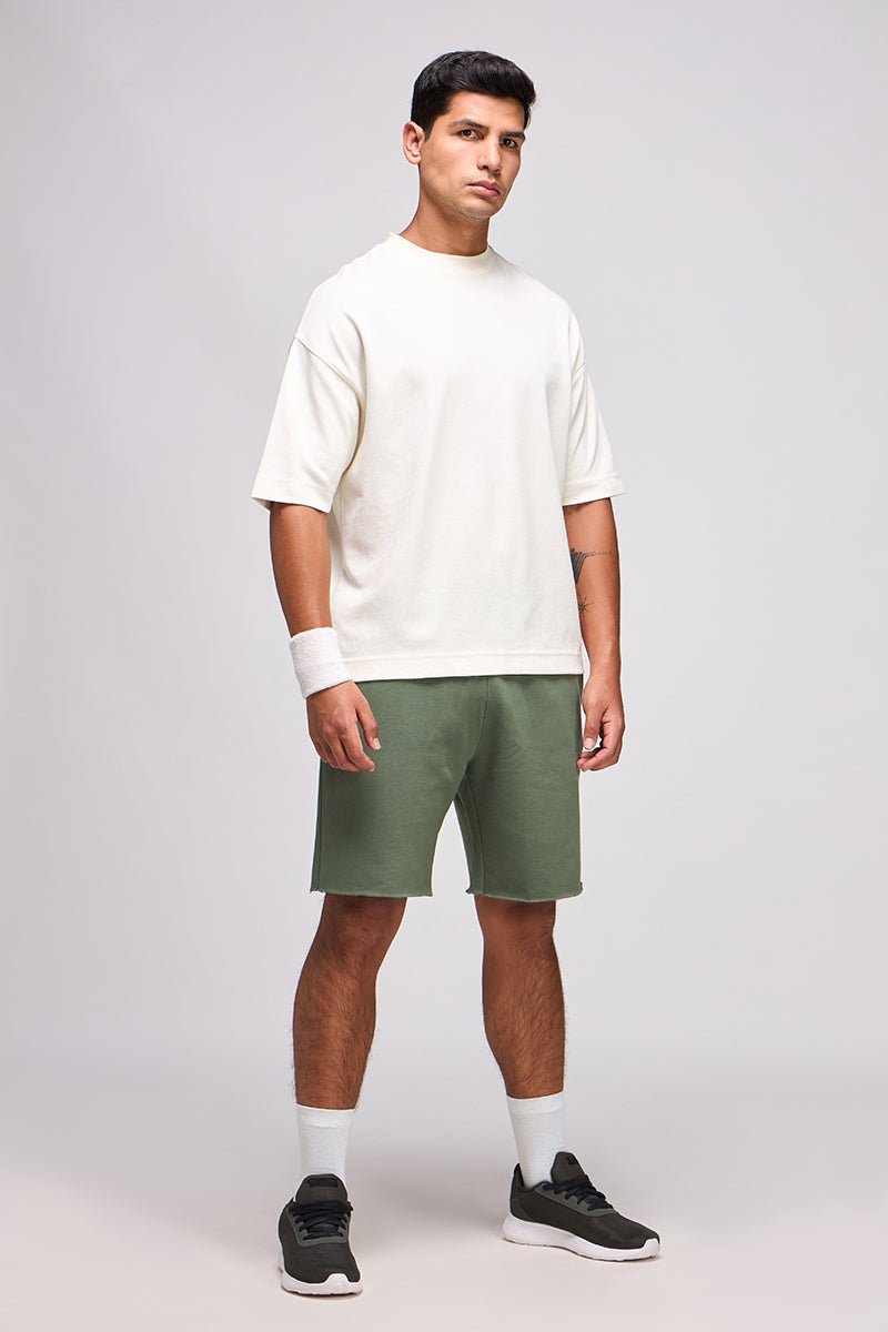 WarmFlow Fleece Shorts (Green) - Image 6