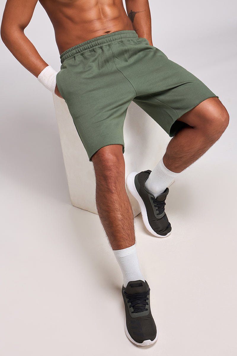 WarmFlow Fleece Shorts (Green) - Image 7