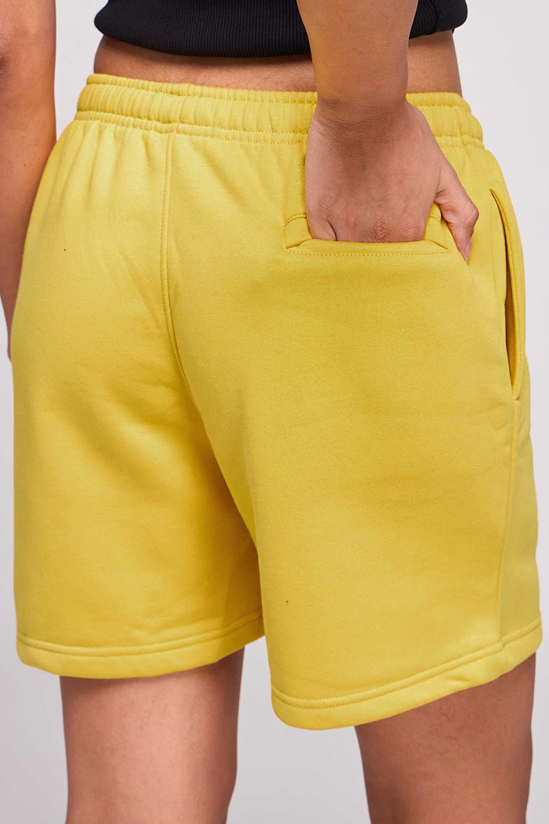 ComfyCore Fleece Shorts (Yellow) - Image 3