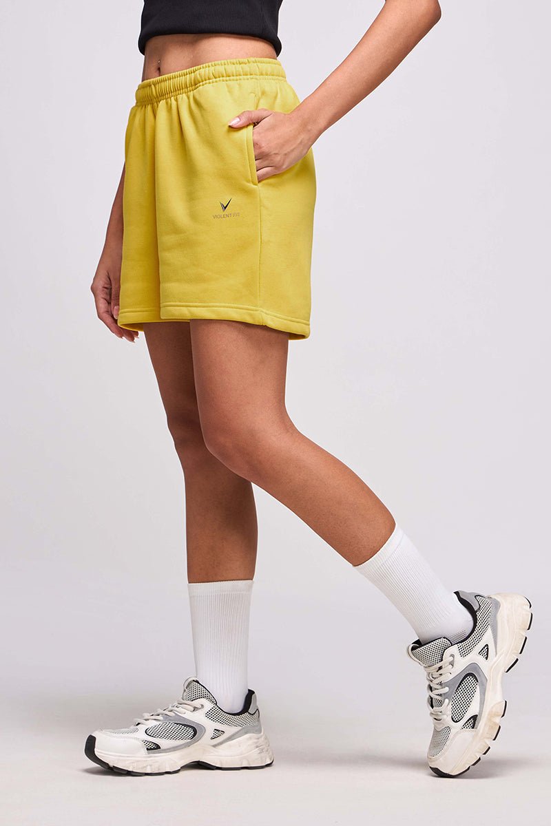 ComfyCore Fleece Shorts (Yellow) - Image 7