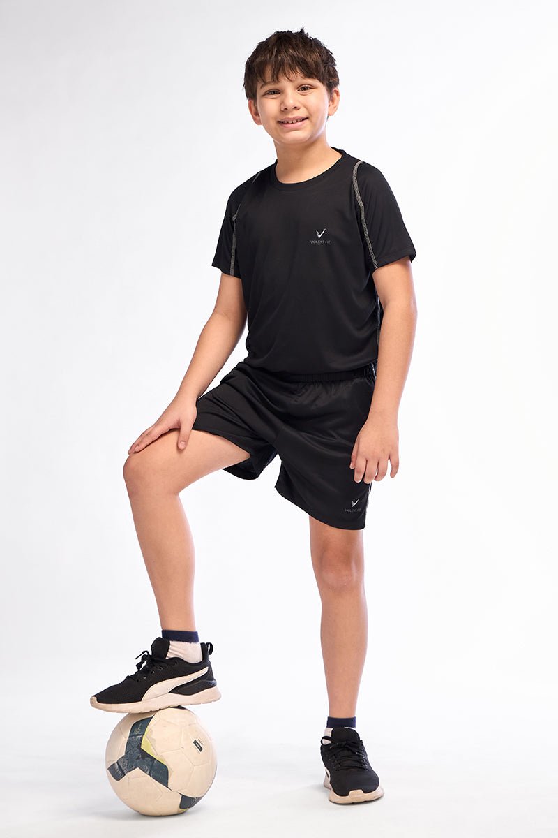 ComfyKid Fleece Shorts (Black) - Image 2