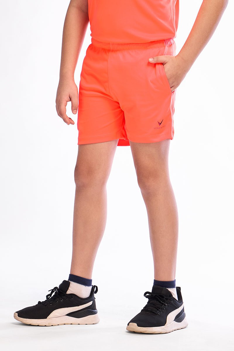 ComfyKid Fleece Shorts (Orange) - Image 3