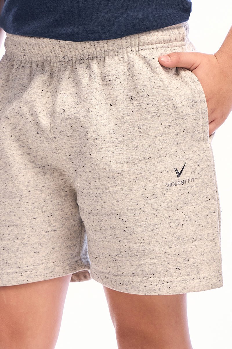 ComfyKid Fleece Shorts (Off White) - Image 4