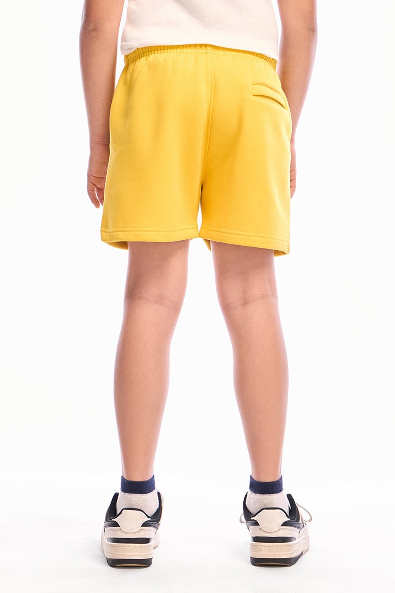 ComfyKid Fleece Shorts (Yellow) - Image 2