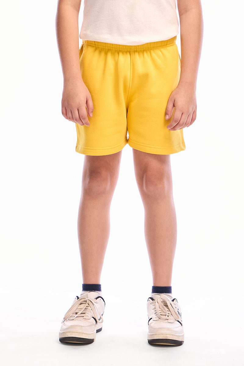 ComfyKid Fleece Shorts (Yellow) - Image 3
